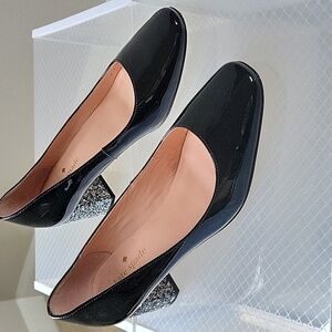 Kate Spade Anastasia Patent Leather Glitter‎ Pumps Women Size 6.5